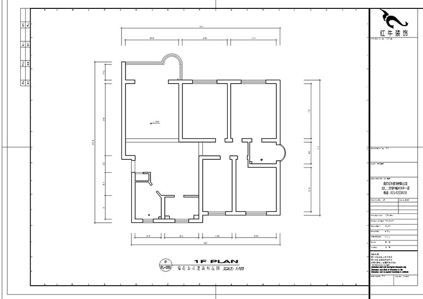 魏明花_梅花山庄21-201-702-153㎡-现代简约风格_4室2厅2卫（二手房装修）_定制家￥260000_全包26万00_01原始结构图_梅花山庄21-201